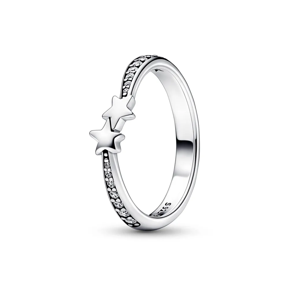 PANDORA Silver Star sterling silver ring with clear cubic zirconia