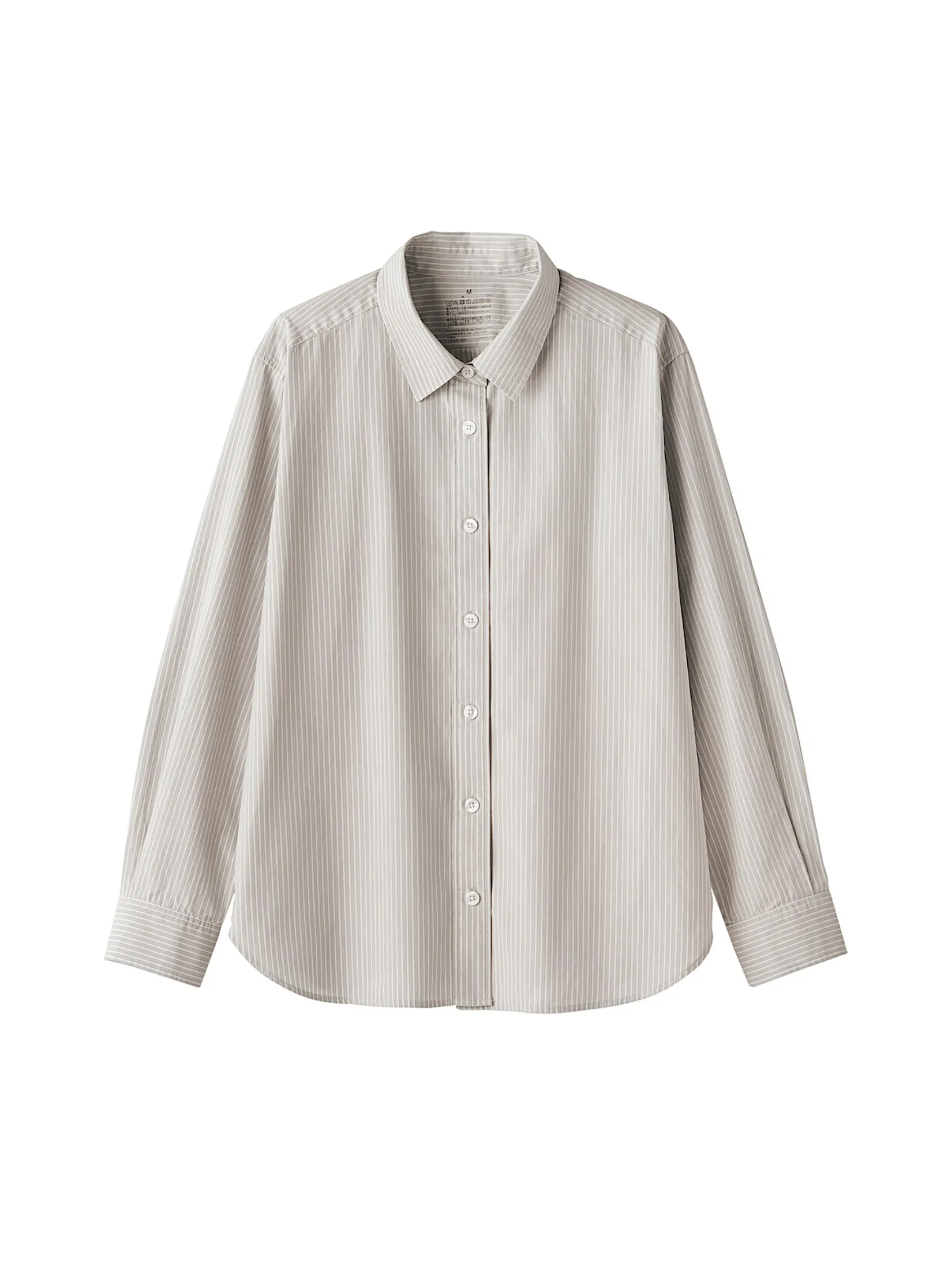 MUJI Women Shirt Long Sleeves Regular Broadcloth