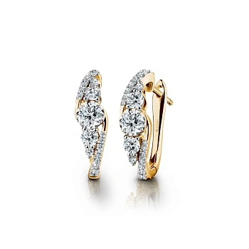 JUBILEE DIAMOND Gold - Embrace of Love Diamond Earrings E20104EG