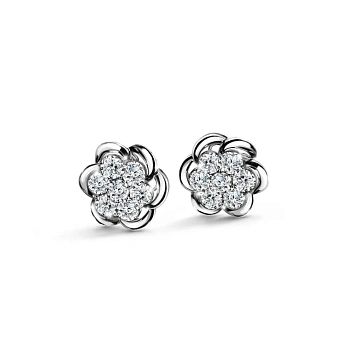 JUBILEE DIAMOND WG - Double Jasmine Diamond Earrings E19510EW